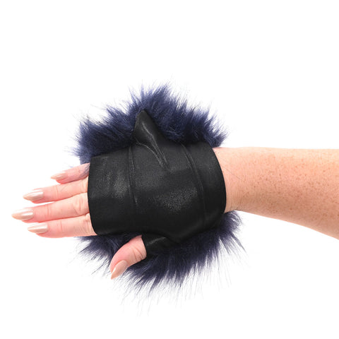 Sex & Mischief - Cougar Spiked Sensory Glove - Navy One Size Medical Themed