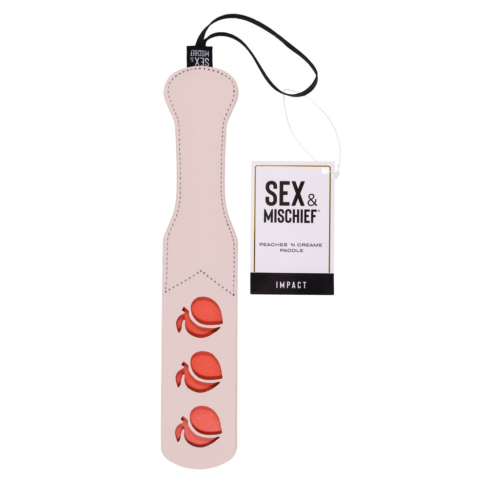 Sex & Mischief Peaches n CreaMe Impression Paddle 32cm Peach Paddle > Bondage Gear > Paddles Main image