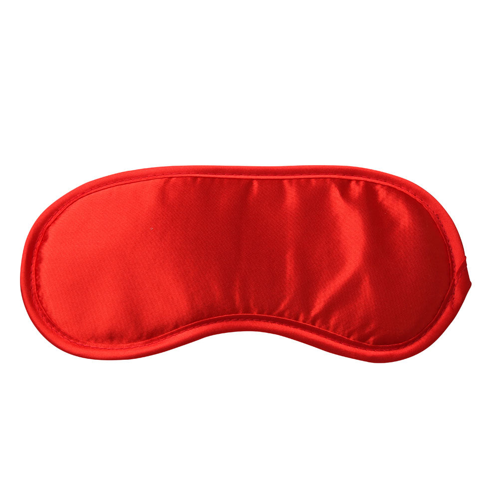 Sex & Mischief Satin Blindfold - Red Comfort Fit Design Secondary image