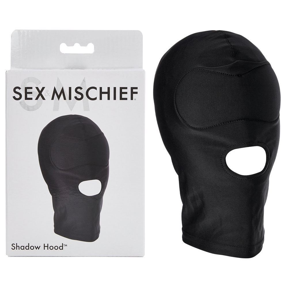 Sex & Mischief Shadow Hood with Mouth Opening – Adjustable Blindfold Mask > Bondage Gear > Bondage Hoods Main image