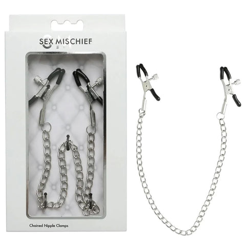 Sex and Mischief Chained Nipple Clamps for BDSM Pleasure > Bondage Gear > Nipple Clamps