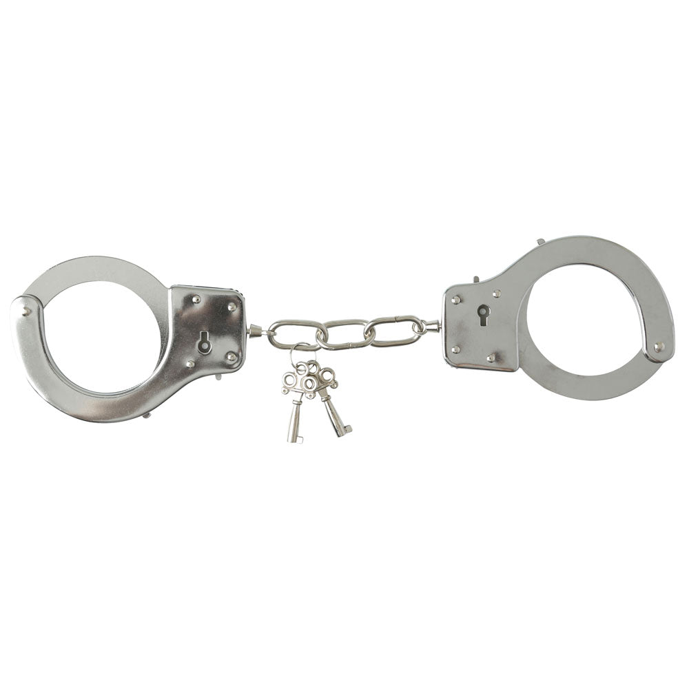 Sex and Mischief Metal Handcuffs – Sturdy Standard-Style Bondage Restraints > Bondage Gear > Handcuffs Main image