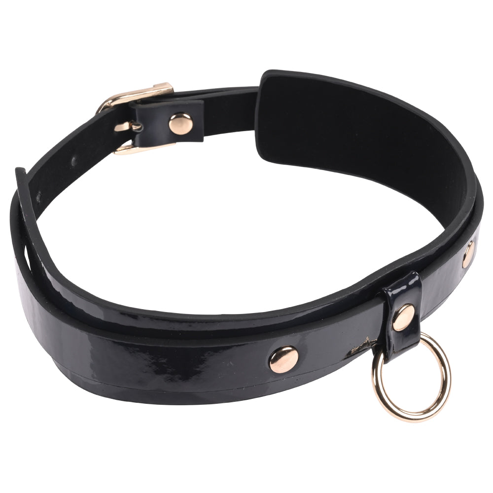 Sex and Mischief Orbit Day Collar in Rainbow Pearlescent Faux Leather > Bondage Gear > Collars