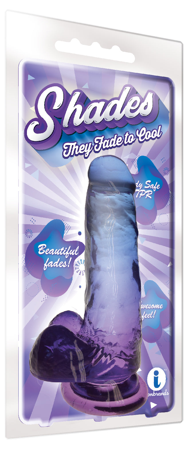 Shades 7 Inch Jelly Dong Violet Dildo 17.8 Centimeters > Dildos > Realistic Dildos