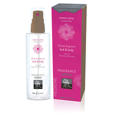 Shiatsu Bed and Body Spray Cherry and White Lotus Scented 100 ml Fragrance Mist
