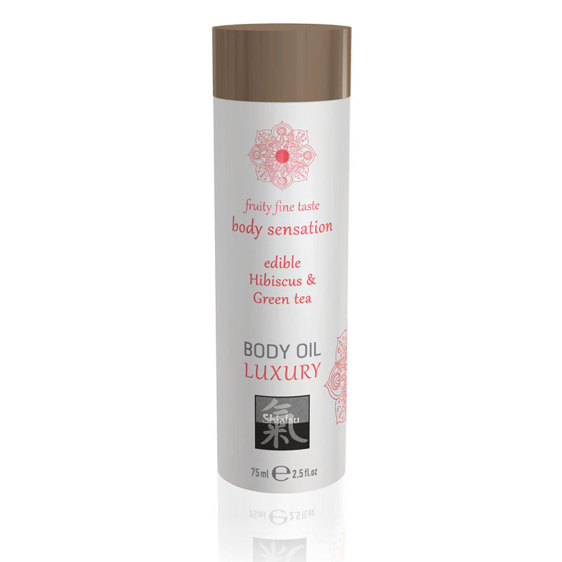 Shiatsu Luxury Edible Body Oil Hibiscus and Green Tea Massage Oil