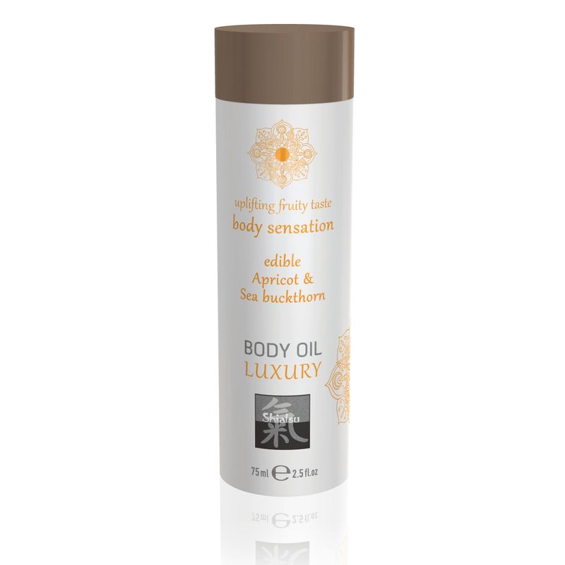 Shiatsu Luxury Edible Body Oil with Apricot and Sea Buckthorn Massage Oil