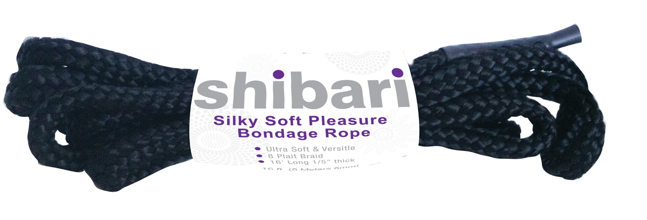 Shibari Rope Silky Soft Bondage 5 Meter Black Black Rope