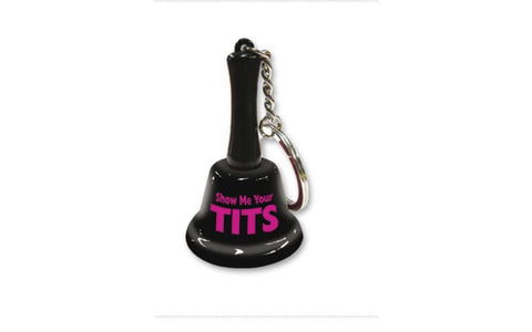Show Me Your Tits - Novelty Mini Bell Keychain Gag Gifts & Novelties