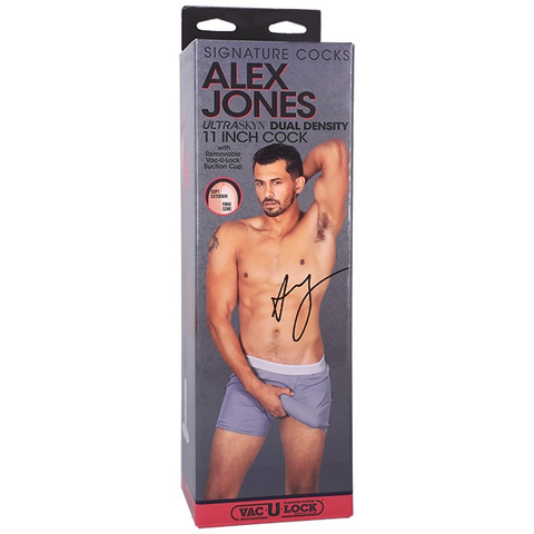 Signature Cocks Alex Jones 11 Inch Ultraskyn Dual Density Cock with Removable Vac-U-Lock Suction Cup Dongs Celebrity