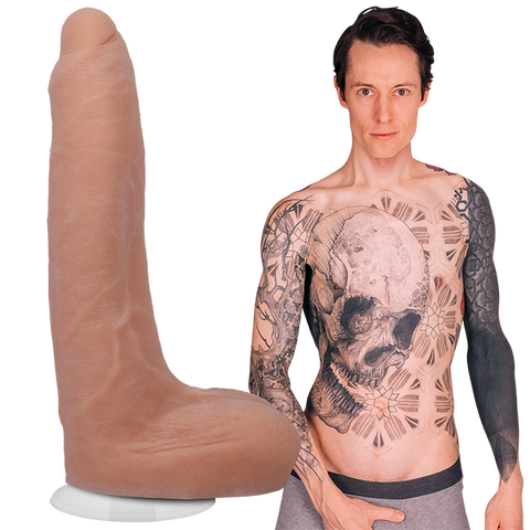 Signature Cocks Owen Gray 9 Inch Ultraskyn Dual Density Cock with Removable Vac-U-Lock Suction Cup Dongs Celebrity
