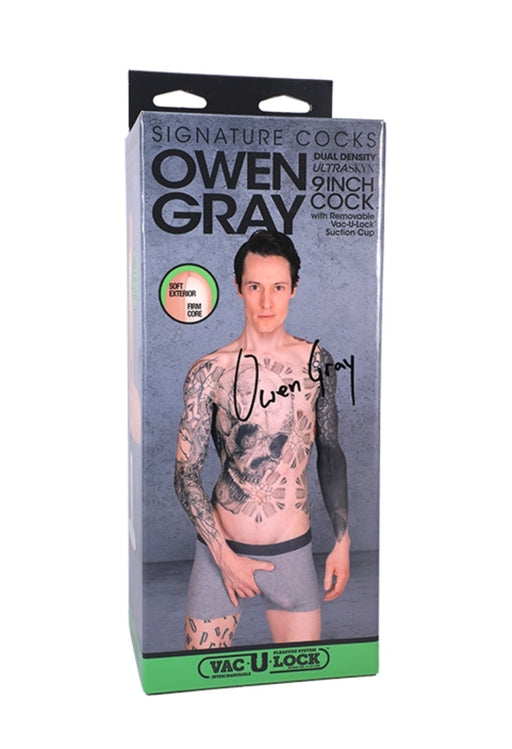 Signature Cocks Owen Gray 9 Inch Ultraskyn Dual Density Cock with Removable Vac-U-Lock Suction Cup > Dildos > Performer Replica