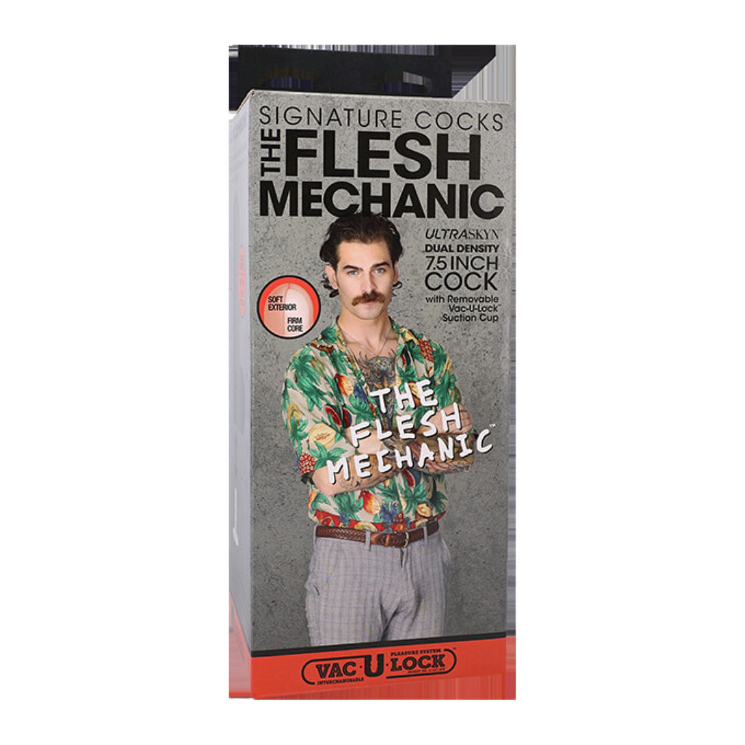 Signature Cocks The Flesh Mechanic 7.5 Inch Dual Density ULTRASKYN Cock with Removable Vac-U-Lock Suction Cup > Dildos > Realistic Dildos Main image