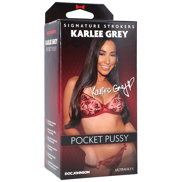Signature Strokers Karlee Grey Ultraskyn Pocket Pussy Handheld Stroker Strokers - Celebrity