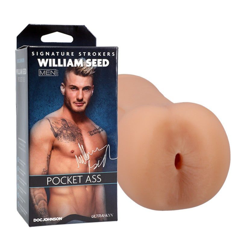 Signature Strokers William Seed Ultraskyn Pocket Ass Handheld Stroker Body-Safe Phthalate-Free Strokers - Celebrity