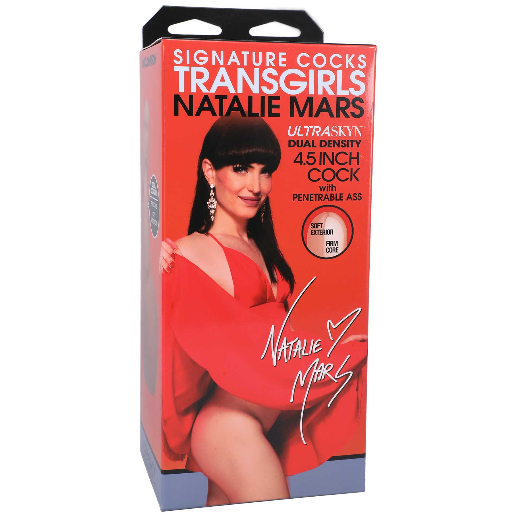 Signature Transgirl Natalie Mars 4.5 Inch Ultraskyn Dual Density Cock with Penetrable Ass Secondary image