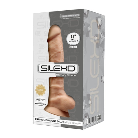 SilexD 8 Inch Model 1 Dual Density Premium Silicone Dildo in Flesh Dongs Realistic