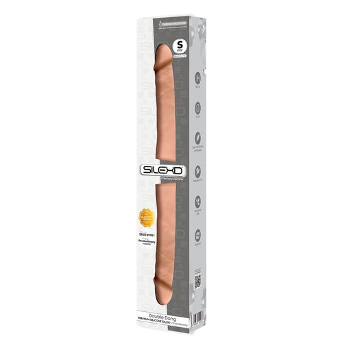 SilexD Model 1 Double Dong Flesh 38.5cm Long 3.9cm Wide Supersoft Silicone Dual Penetration Dildo Double Dongs