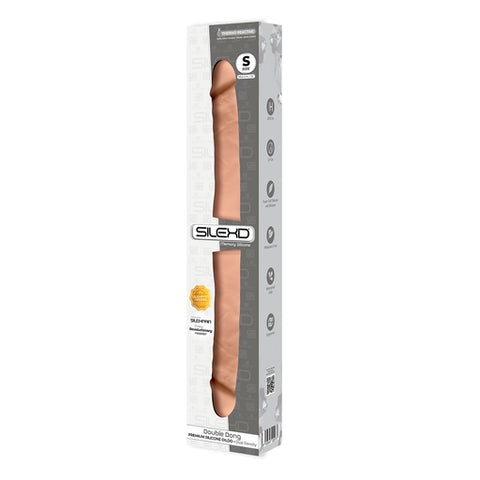 SilexD Model 1 Double Dong Flesh 38.5cm Long 3.9cm Wide Supersoft Silicone Dual Penetration Dildo Double Dongs