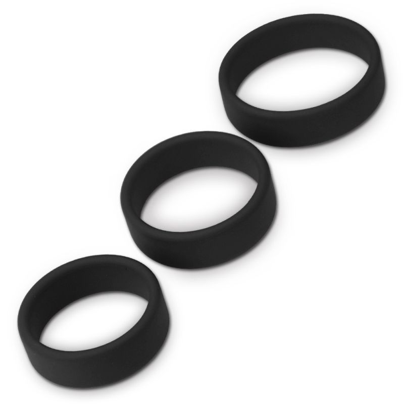Silicone 3 Piece Pro Cock Ring Set – Stretchy Comfortable Cock Rings Secondary image