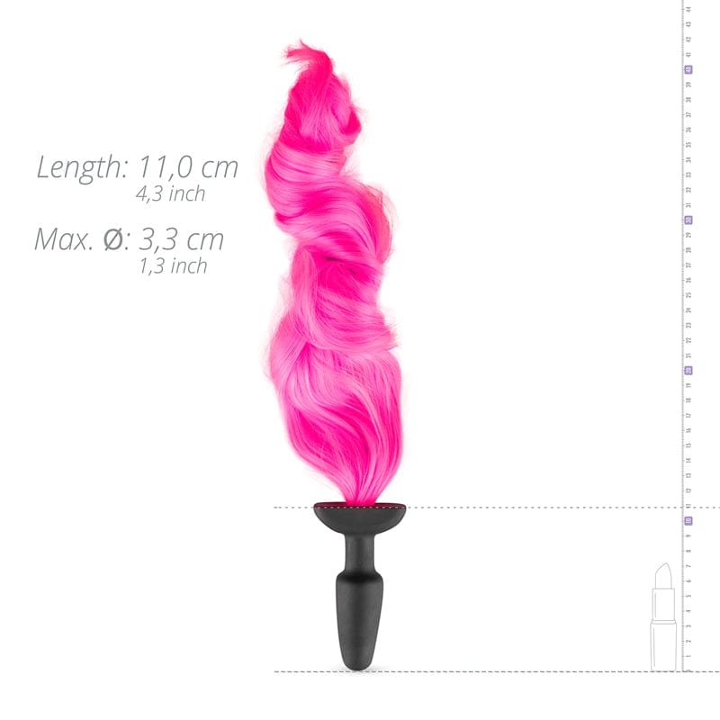 Silicone Butt Plug With Tail Pink Secondary image