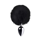 Silver Metal Anal Plug Small (Black Faux Fur) – Small Butt Plug > Anal Range > Tail Butt Plugs