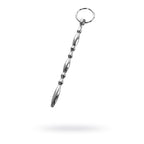 Silver Metal Beaded Urethral Plug with Ring > Sex Toys For Men > Sounding Rods