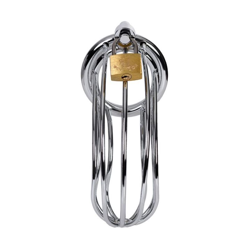 Silver Metal Birdcage Cock Cage Chastity Device > Bondage Gear > Male Chastity