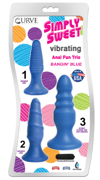 Simply Sweet Bangin Blue Anal Plug Trio Set – Beginner Training Toy Set > Anal Range > Butt Plug Kits Main image