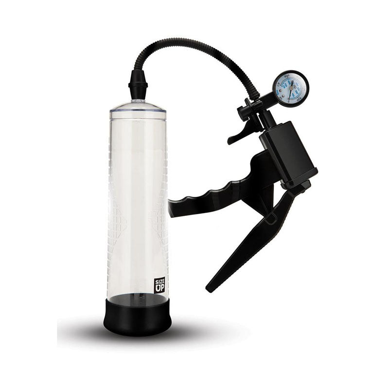 Size Up Ergonomic Trigger Penis Pump With Pressure Gauge - 8 Inch Secondary image