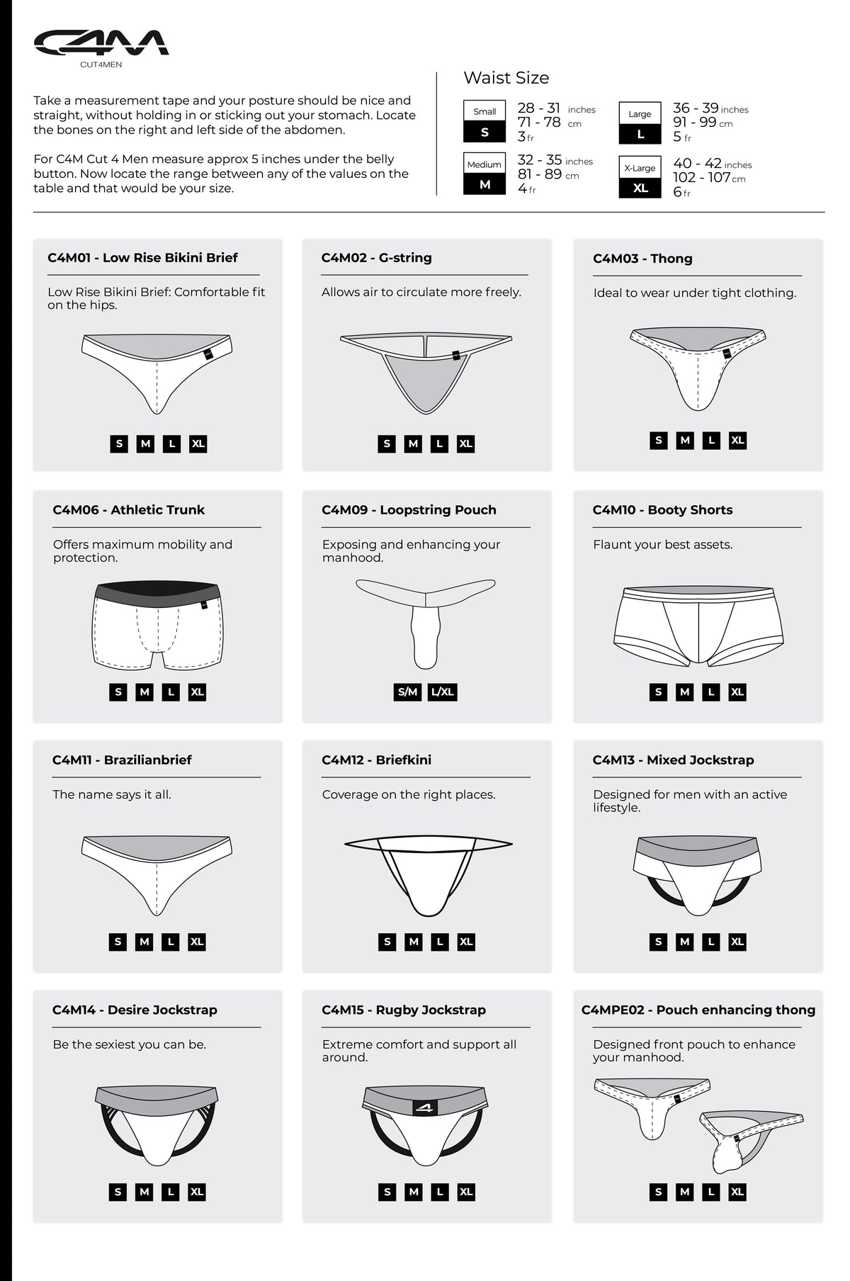 Cut for Men Emerald Clip Tanga Brief Black Small > Clothes > Mens Briefs