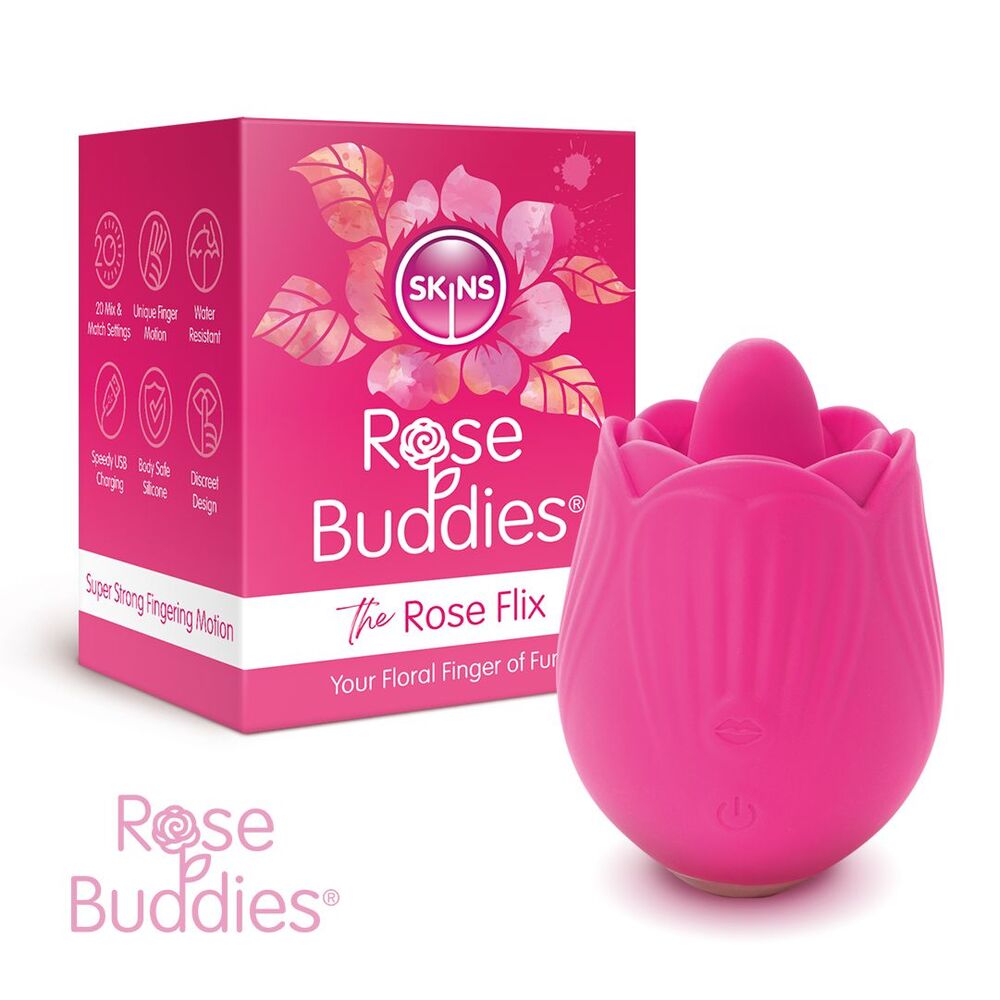 Skins Rose Buddies Rose Flix – Pocket-Sized Clitoral Massager Vibrator > Sex Toys For Ladies > Rose Stimulators