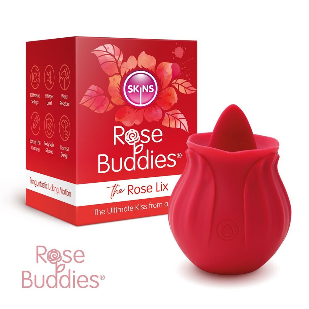 Skins Rose Buddies The Rose Flix (Red) Clitoral Massager Secondary image