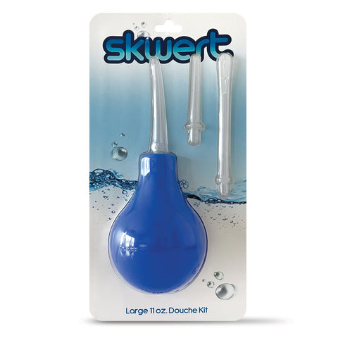 Skwert Medium 11 oz Douche Kit for Travel Hygiene Blue Douches