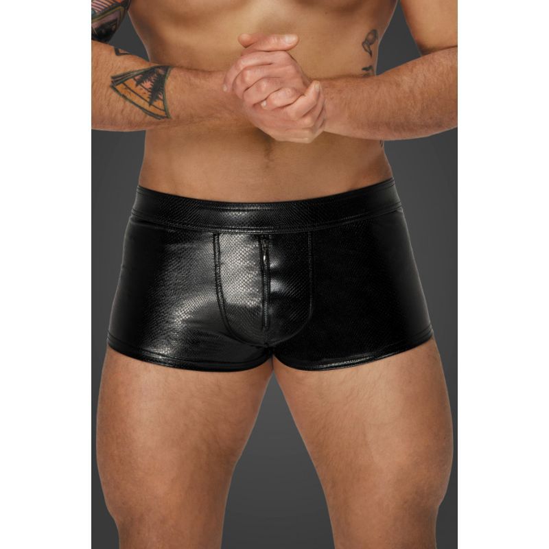 Snake Wetlook Short Shorts with Exotic Print > Clothes > Mens Latex Main image