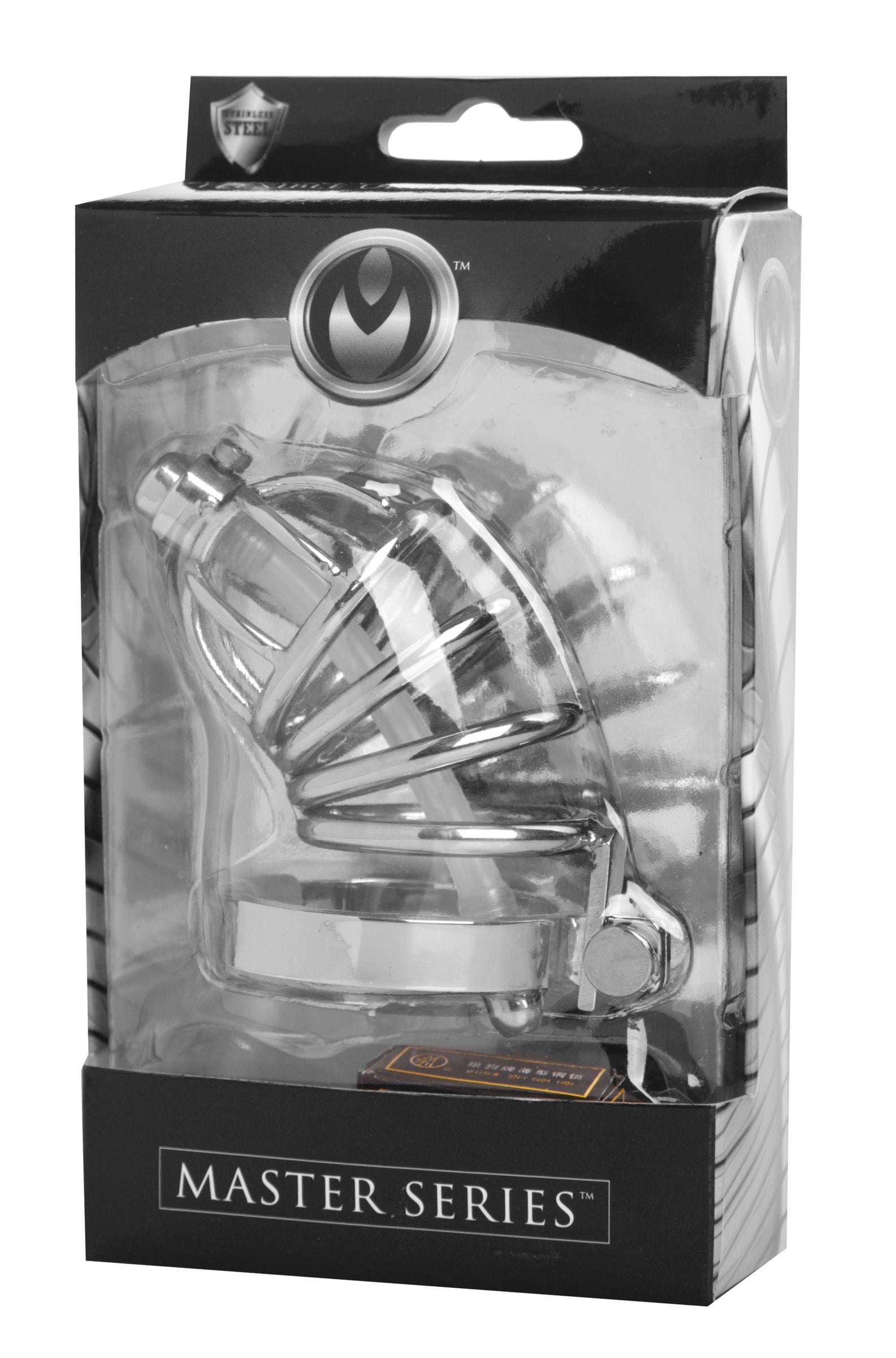 Stainless Steel Chastity Cage With Removable Silicone Urethral Plug – Penis Plug > Bondage Gear > Male Chastity