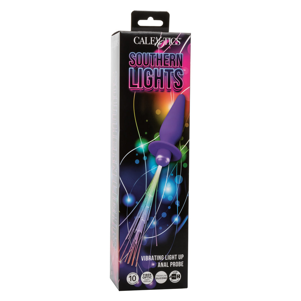 Southern Lights™ Vibrating Light Up Butt Plug Purple Silicone Rechargeable Secondary image