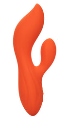 Stella Liquid Silicone Dual Teaser Vibrator in Orange with 12 Vibration Modes and Dual Motors > Vibrators > Ladies > Rabbit