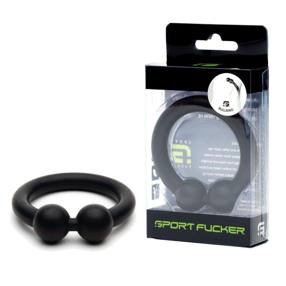 Sport Fucker Bullring - Silicone Cock Ring - Black 48mm Black COCK RINGS