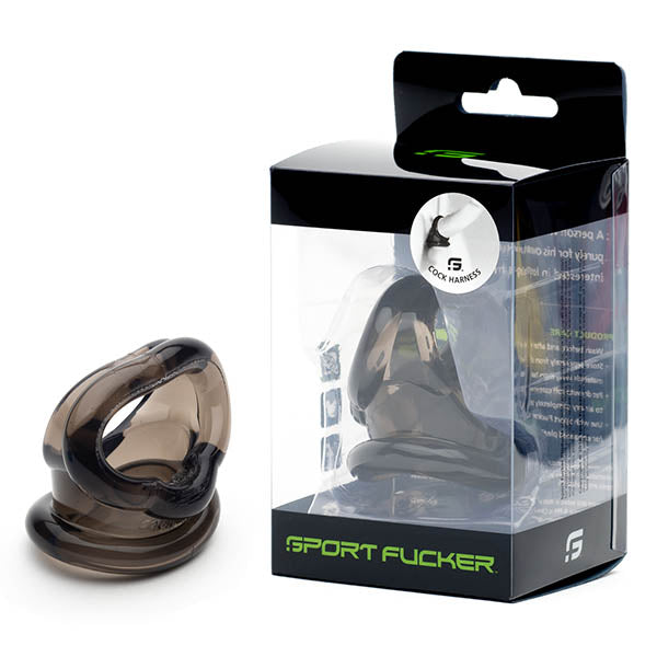 Sport Fucker Cock Harness - Smoke Cock Harness Ring Comfort Black COCK RINGS Sling