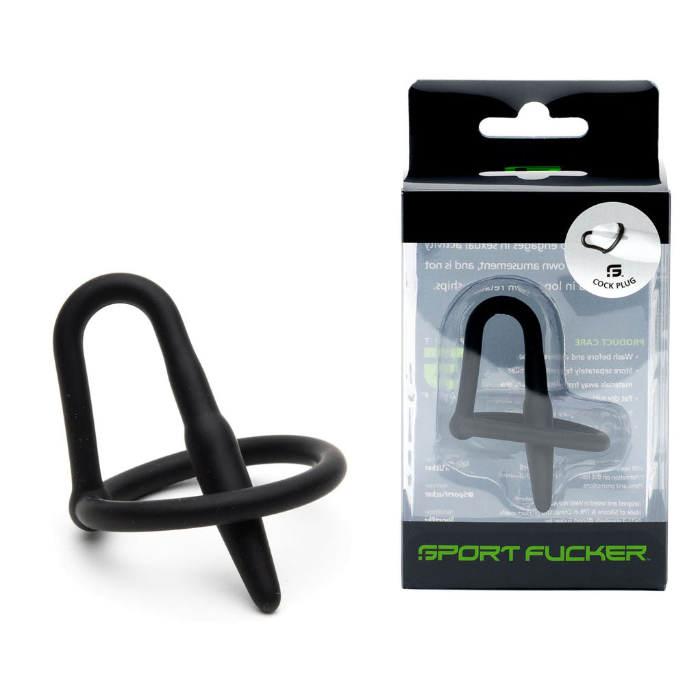 Sport Fucker Cock Plug – Stretchy Medical-Grade Silicone Anal Plug Black > Sex Toys For Men > Sounding Rods Main image