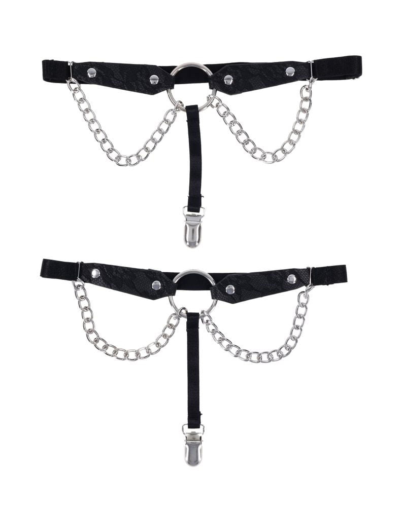 Sportsheets Chain Lace Garters Adjustable Fit Adult Accessory > Clothes > Lingerie Sets