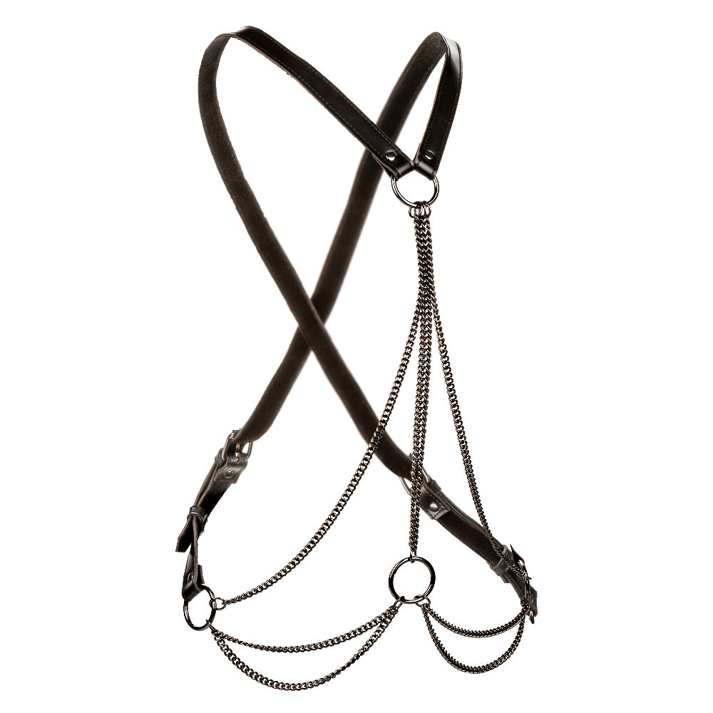 Euphoria Collection Plus Size Multi Chain Harness with Velvet Interior and Vegan Leather Exterior > Clothes > Womens Harnesses