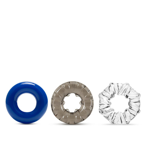Stay Hard Triple Stretch - Cock Rings - Set of 3 COCK RING Set