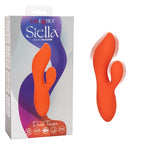 Stella Liquid Silicone Dual Teaser Vibrator in Orange with 12 Vibration Modes and Dual Motors > Vibrators > Ladies > Rabbit