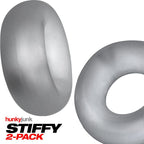 Stiffy 2 Piece Bulge Cockrings by HunkyJunk Ice Clear > Cock Ring > Sets