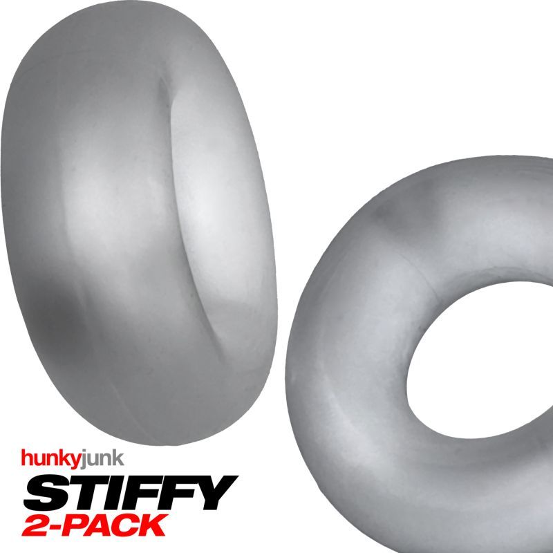 Stiffy 2 Piece Bulge Cockrings by HunkyJunk Ice Clear > Cock Ring > Sets