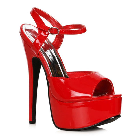 Stiletto Sandal Red 6.5 Inch High Heels for Women Red Heels