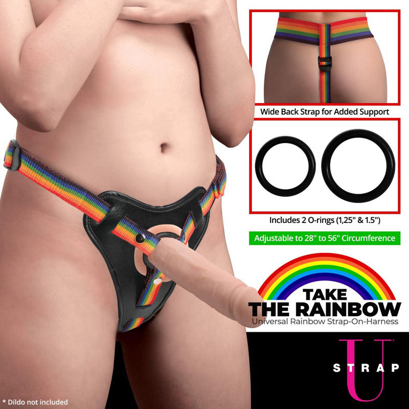Strap-U Take the Rainbow Universal Strap-On Harness – Adjustable Size Harness > Dildos > Strap On Harnesses