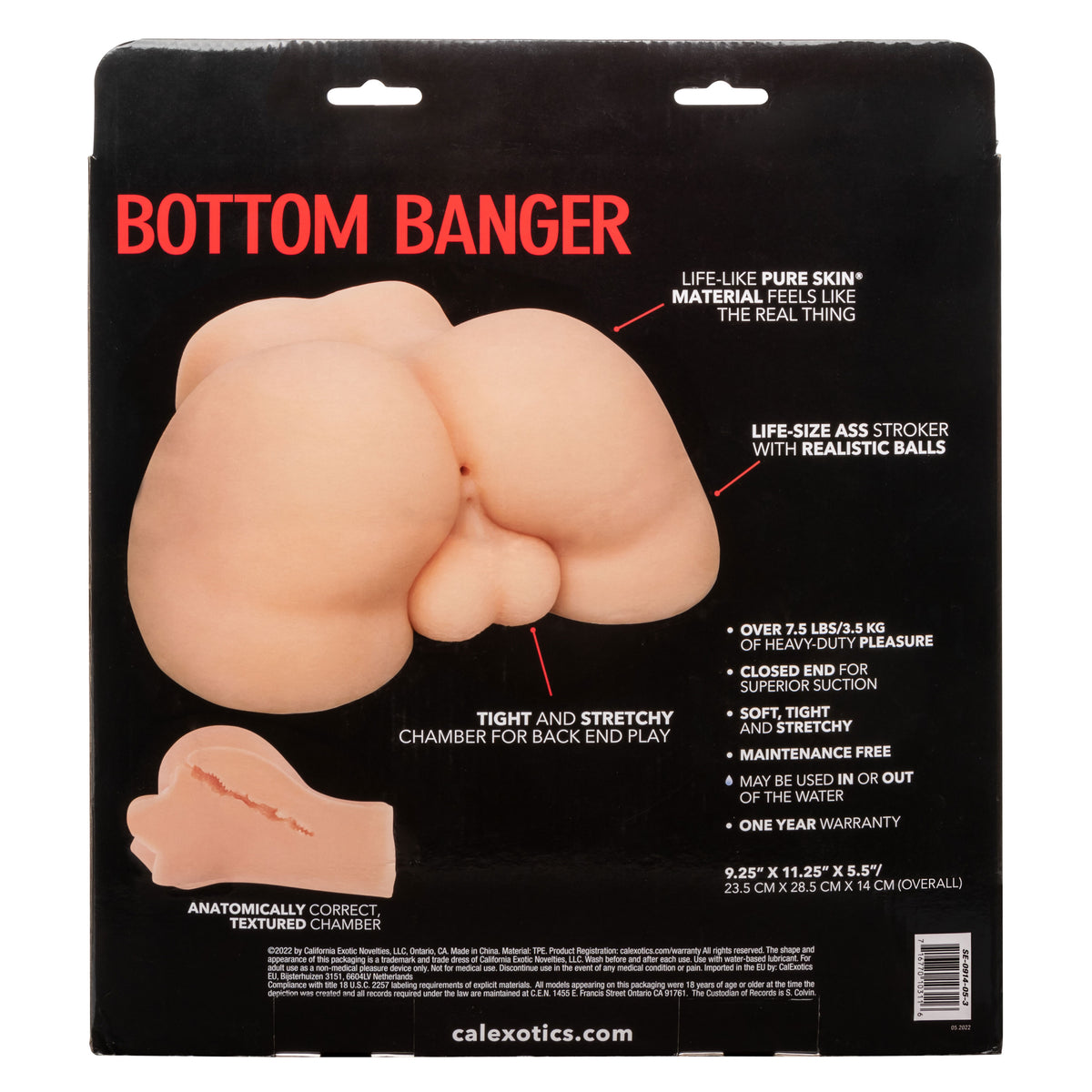 Stroke It Bottom Banger Ivory Realistic Pleasure Chamber 7.5 Pounds Pure Skin Material > Sex Toys For Men > Assbators